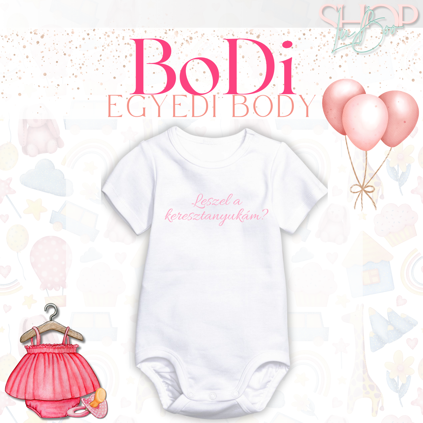 BoDi - Egyedi feliratú baba body