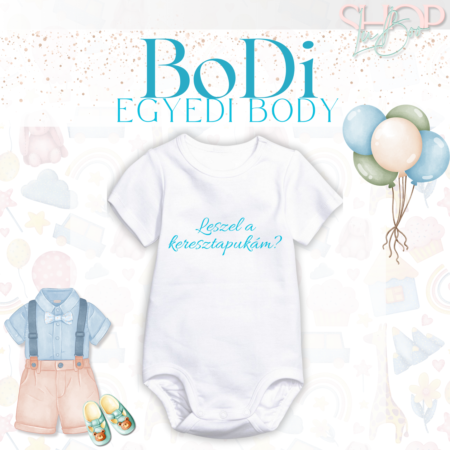 BoDi - Egyedi feliratú baba body