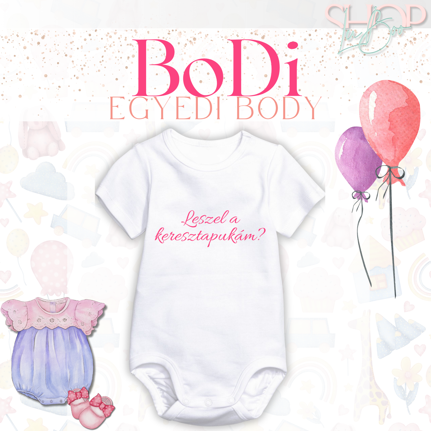 BoDi - Egyedi feliratú baba body