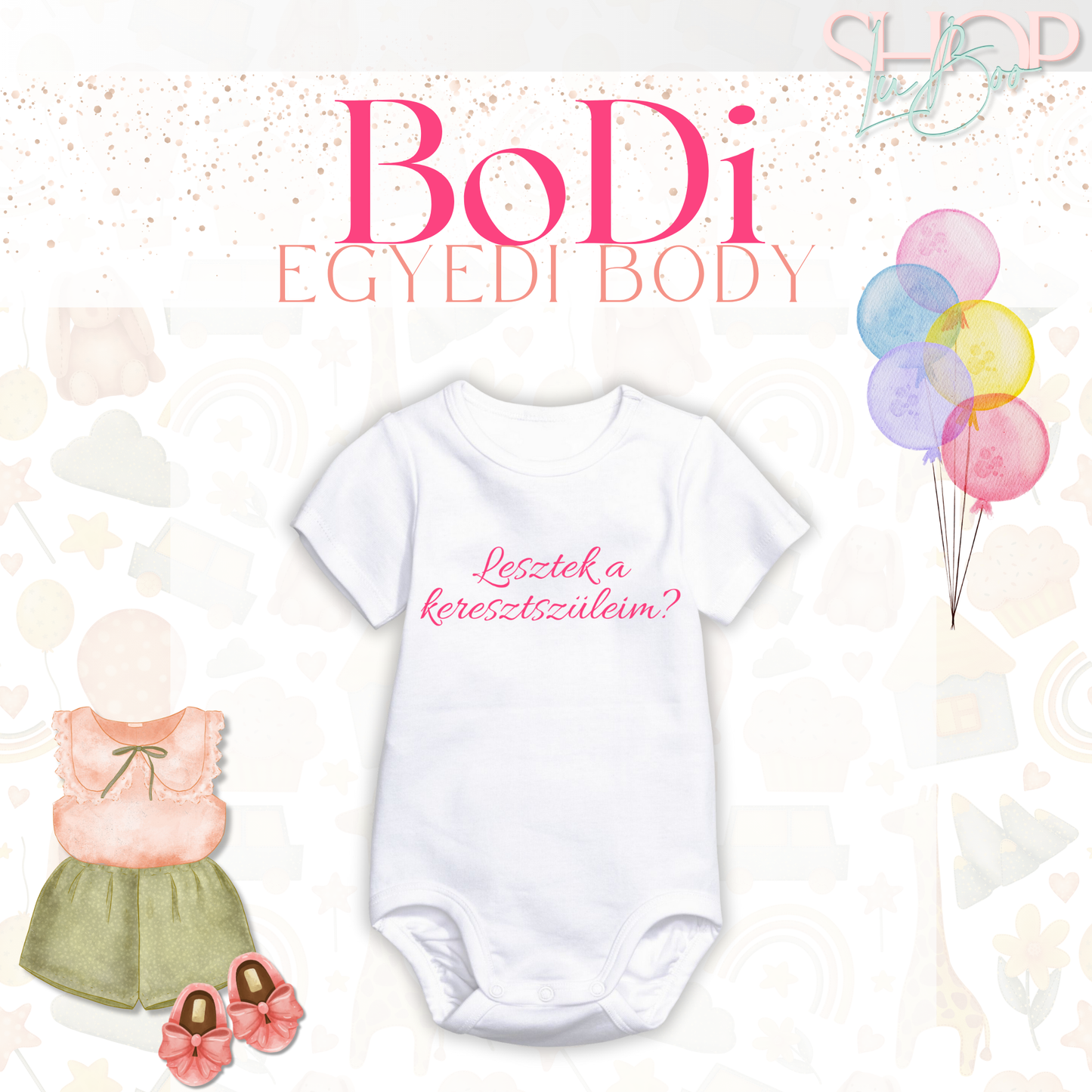 BoDi - Egyedi feliratú baba body