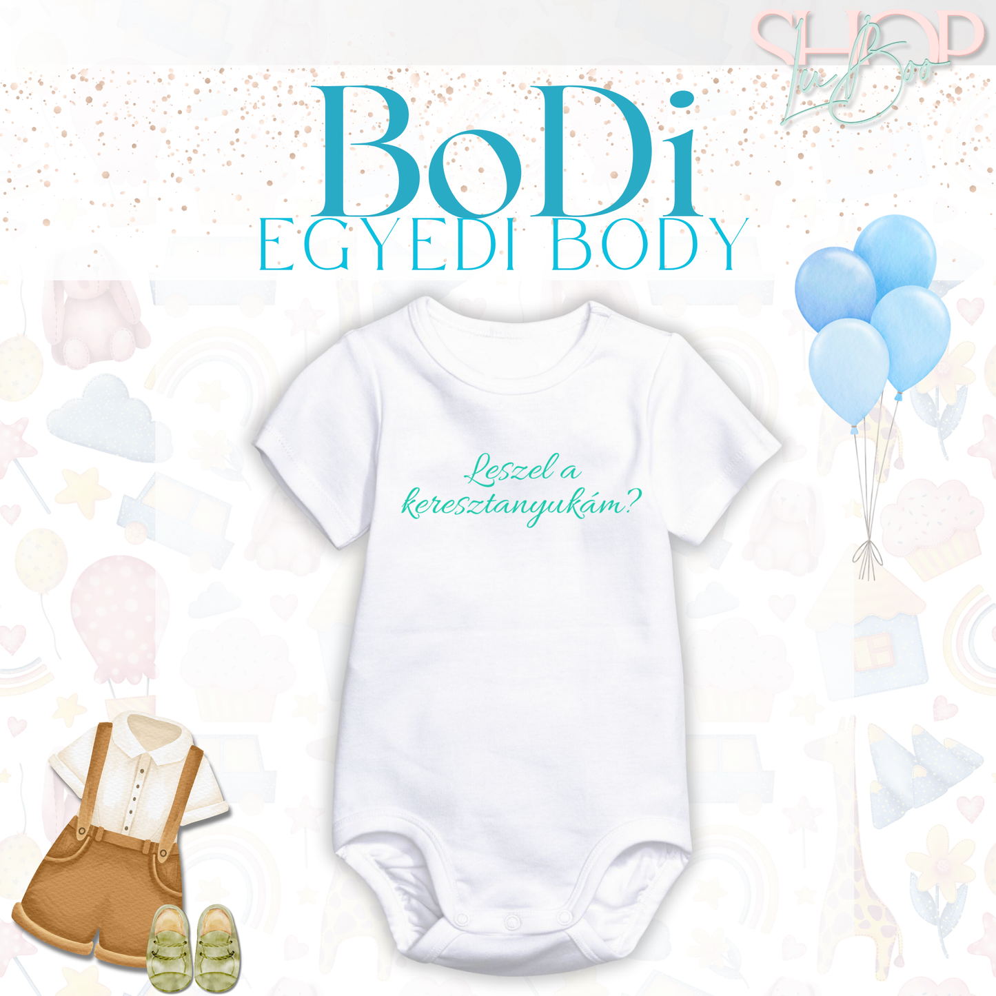 BoDi - Egyedi feliratú baba body
