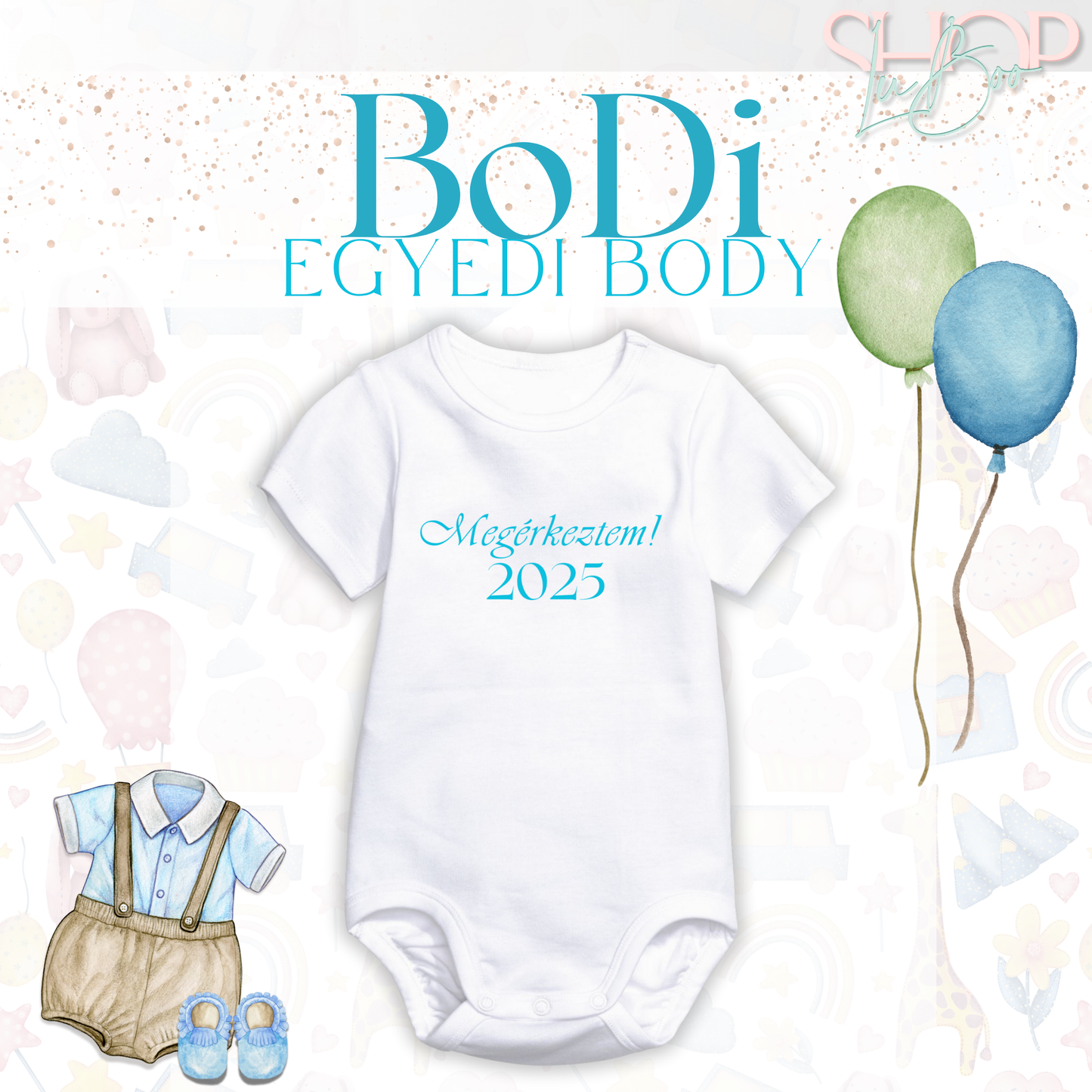BoDi - Egyedi feliratú baba body