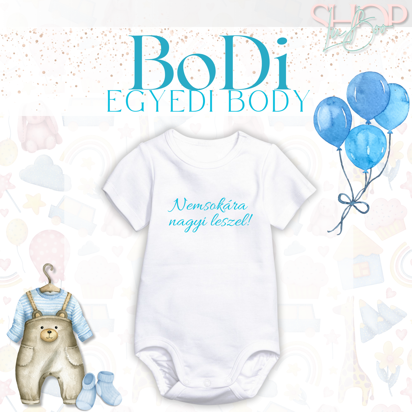 BoDi - Egyedi feliratú baba body