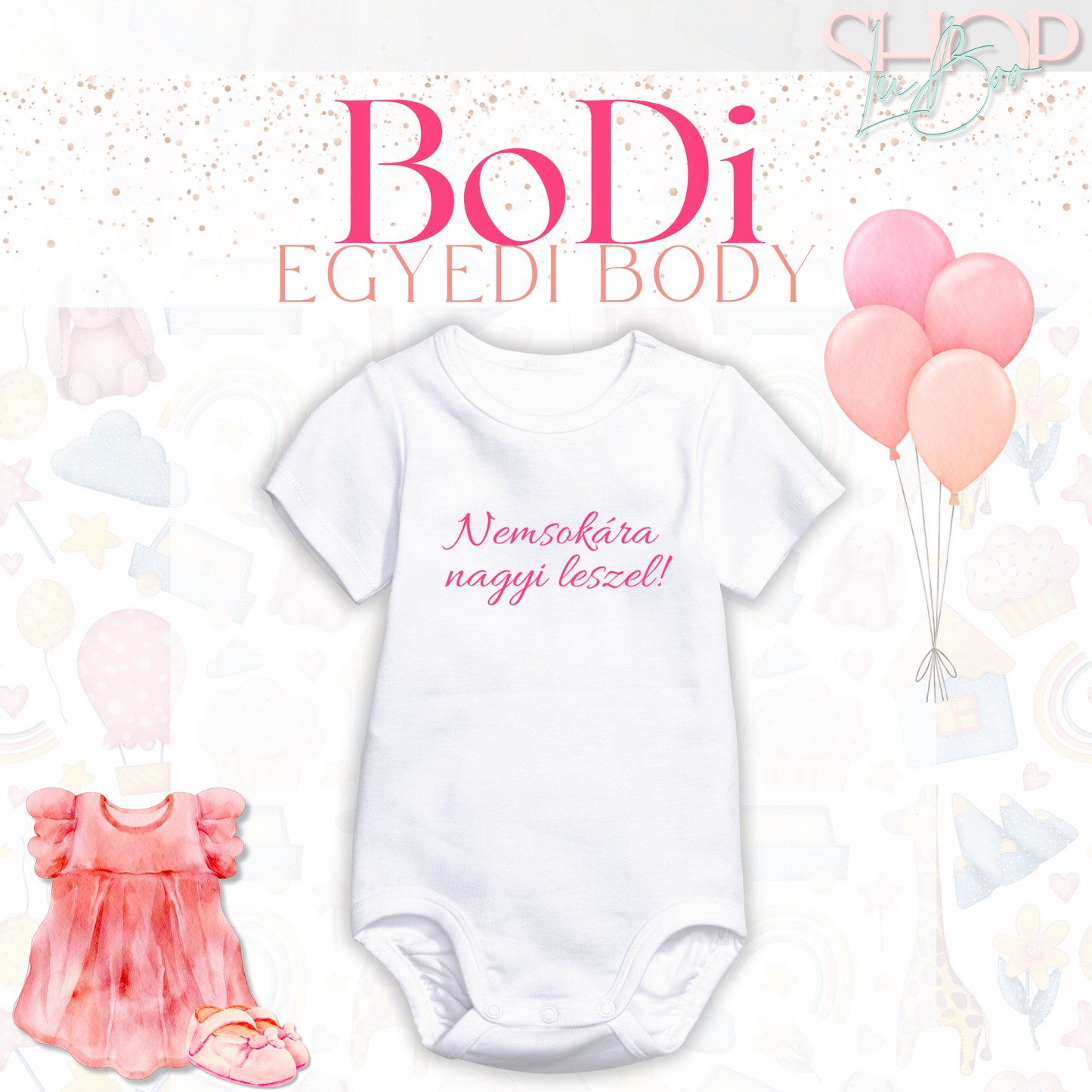 BoDi - Egyedi feliratú baba body