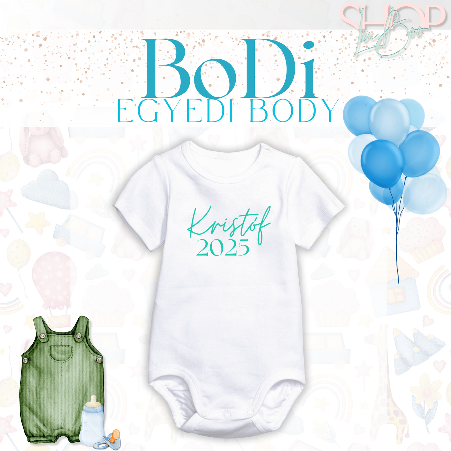 BoDi - Egyedi feliratú baba body