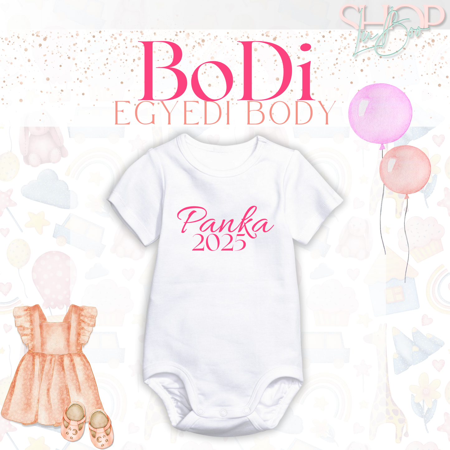 BoDi - Egyedi feliratú baba body