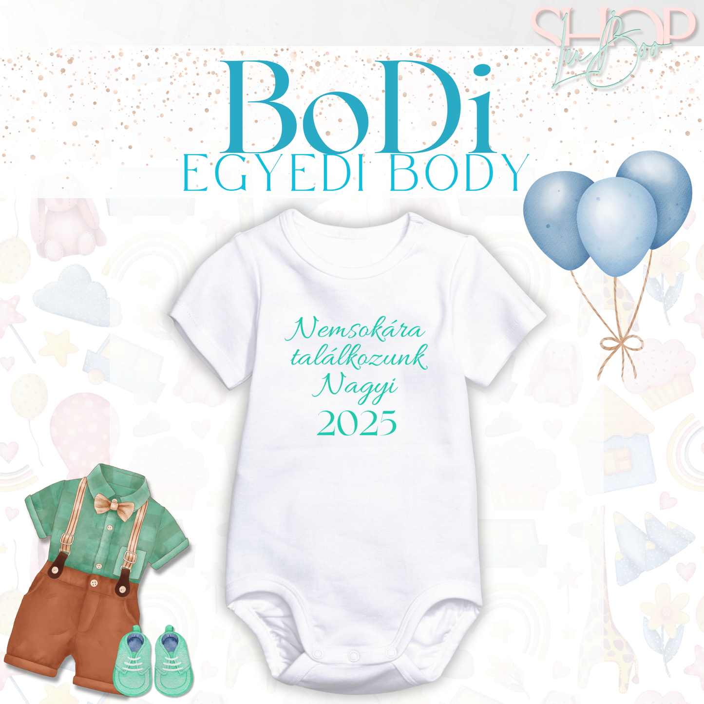 BoDi - Egyedi feliratú baba body