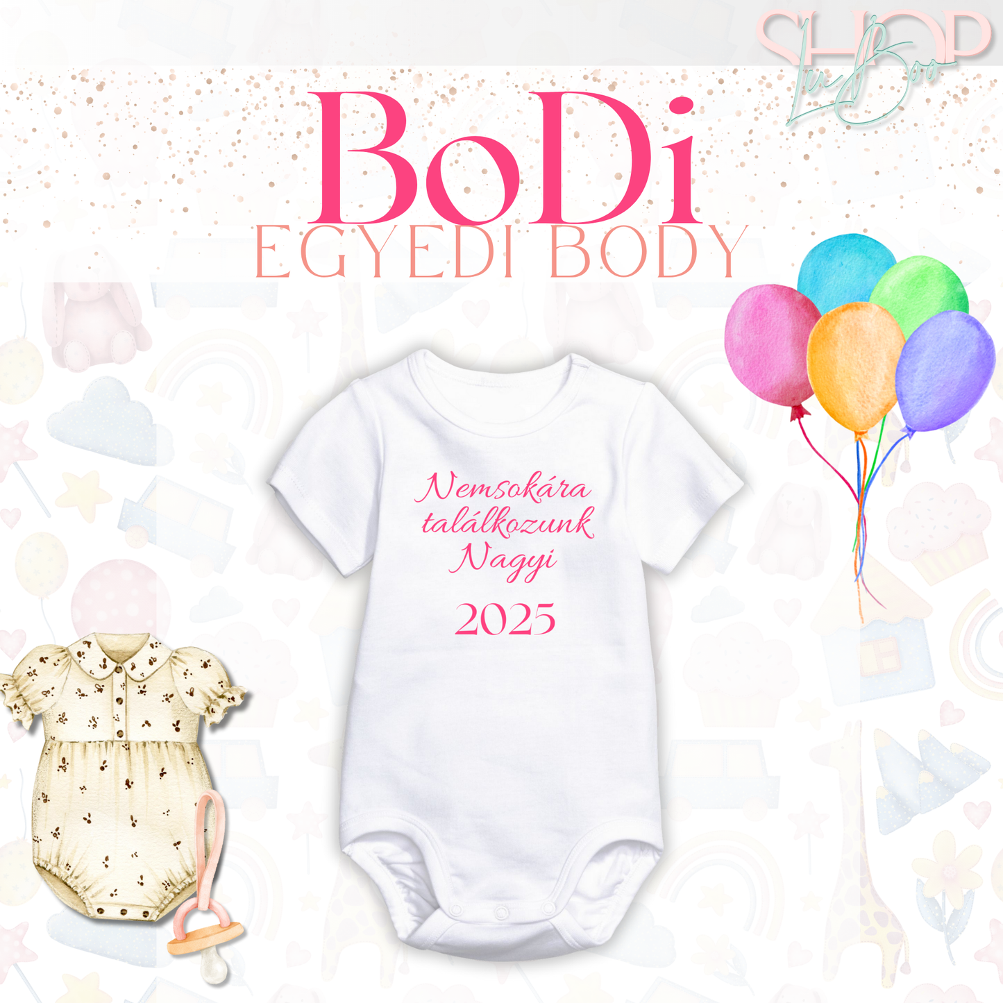 BoDi - Egyedi feliratú baba body