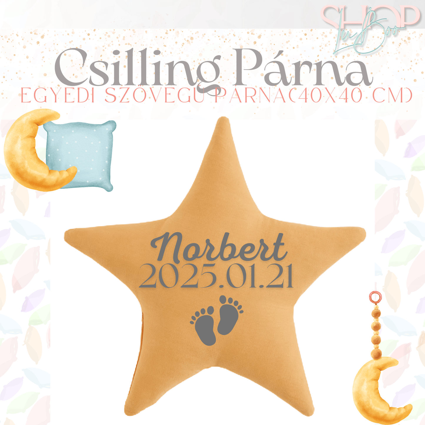 Csilling Párna - Emlékőr párna (40x40 cm)