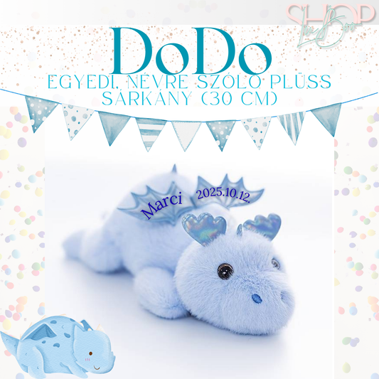 DoDo - Emlékőr plüss sárkány (30 cm)