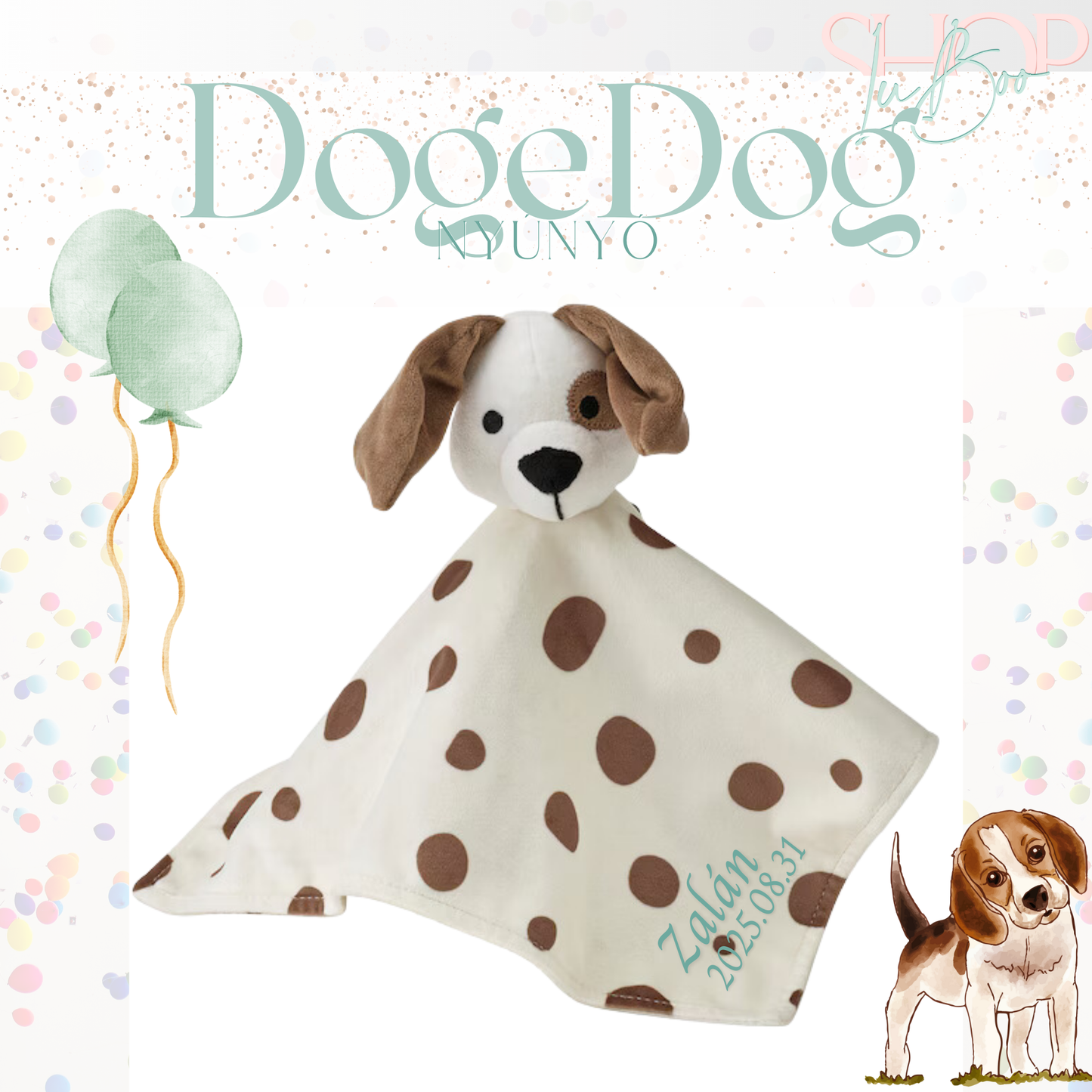 DogeDog névre szóló nyúnyó (30 cm)