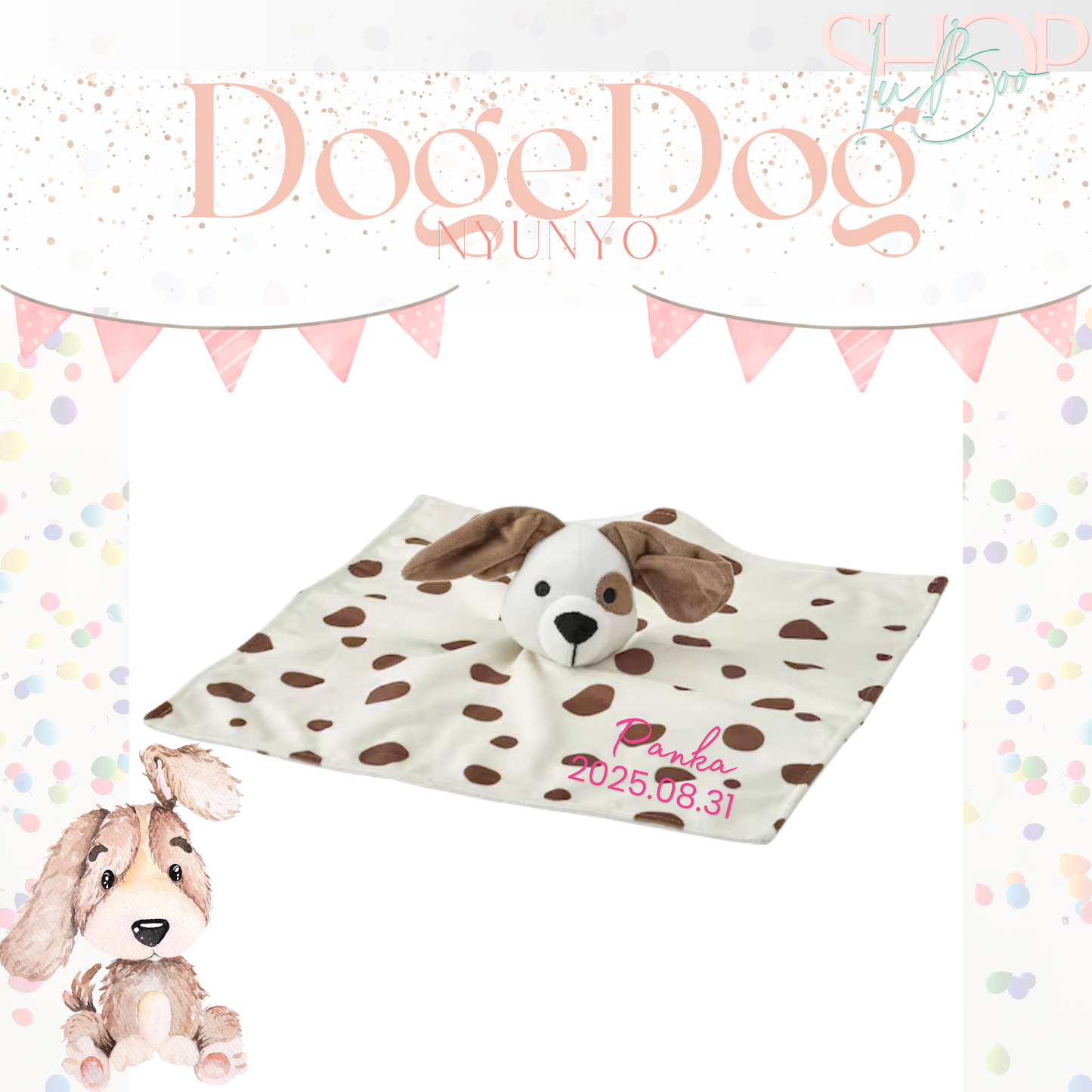 DogeDog névre szóló nyúnyó (30 cm)