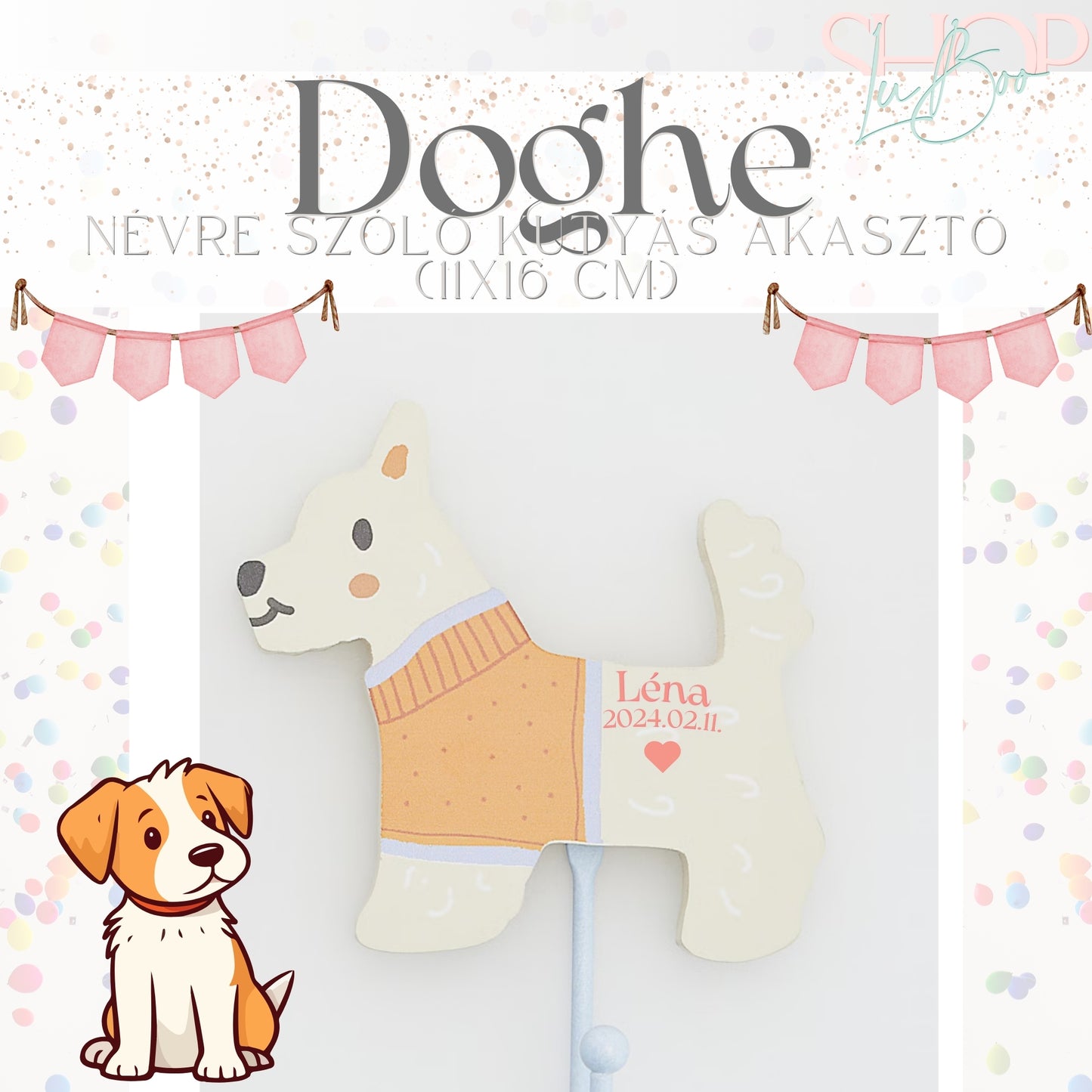Doghe - Névre szóló kutyás akasztó