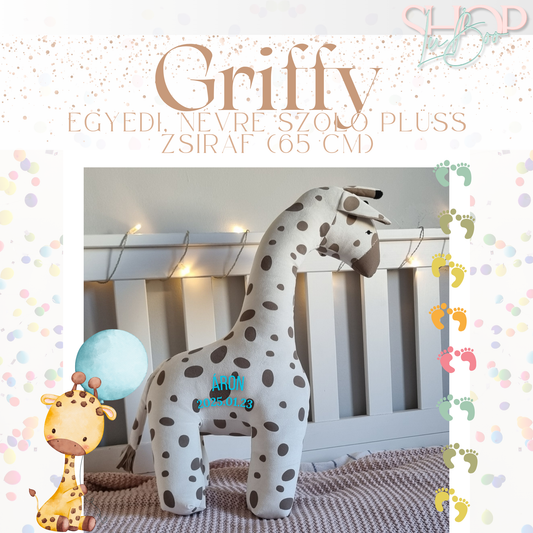 Griffy - Óriás emlékőr plüss zsiráf (65 cm)