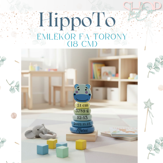 HippoTo - Emlékőr fa torony (18 cm)
