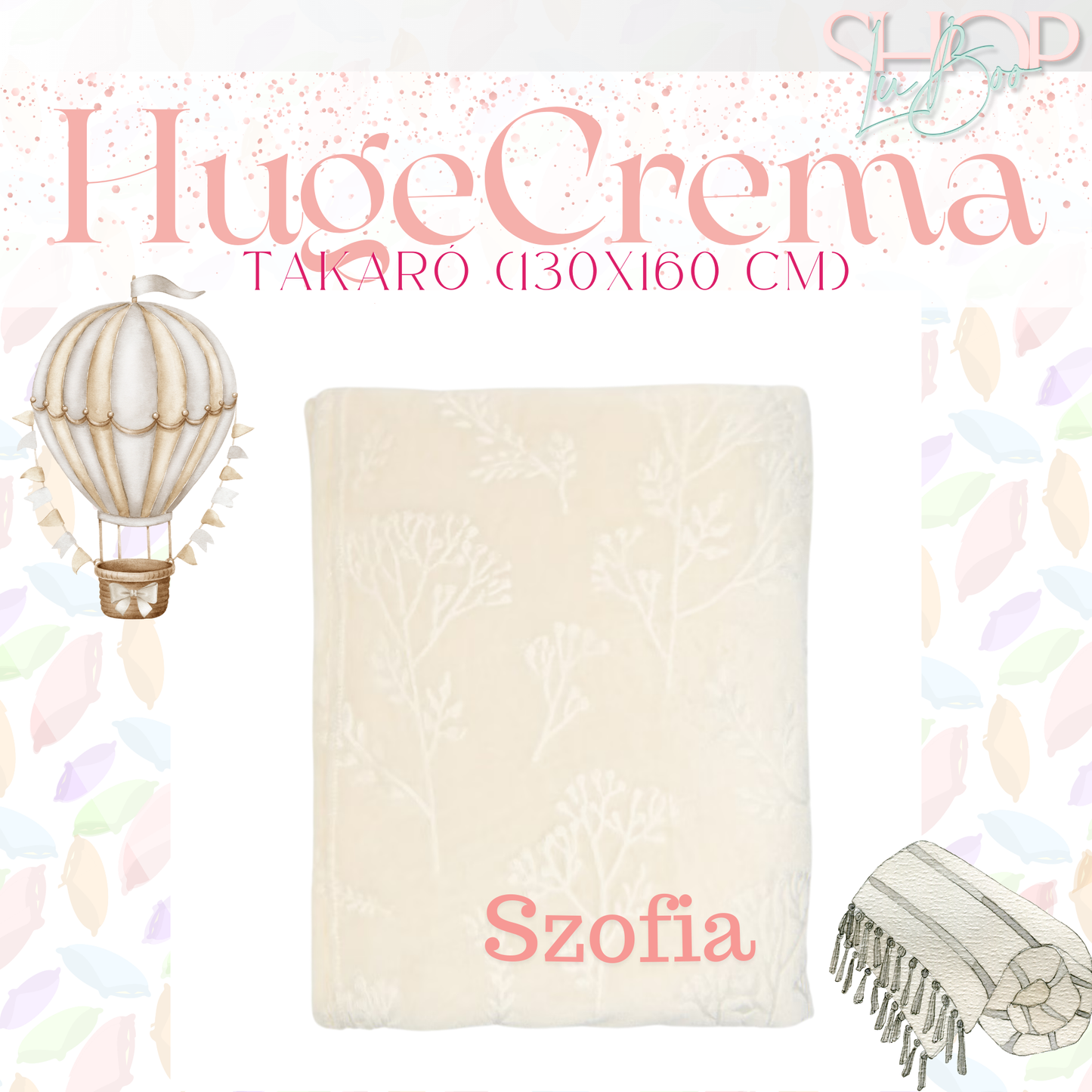 HugeCrema - Névre szóló takaró (130x160 cm)