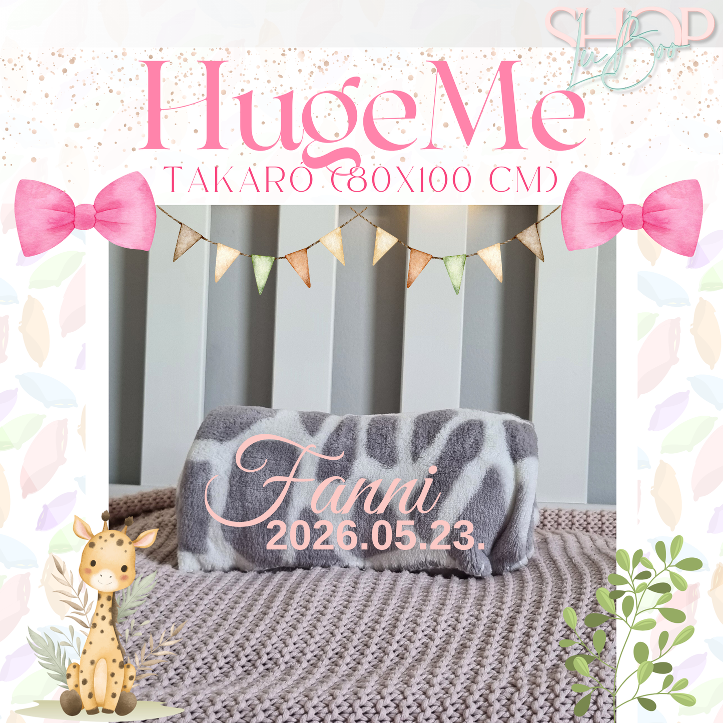 HugeMe - Névre szóló takaró (80x100 cm)
