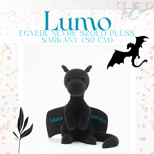 Lumo - Egyedi, névre szóló plüss sárkány (50 cm)