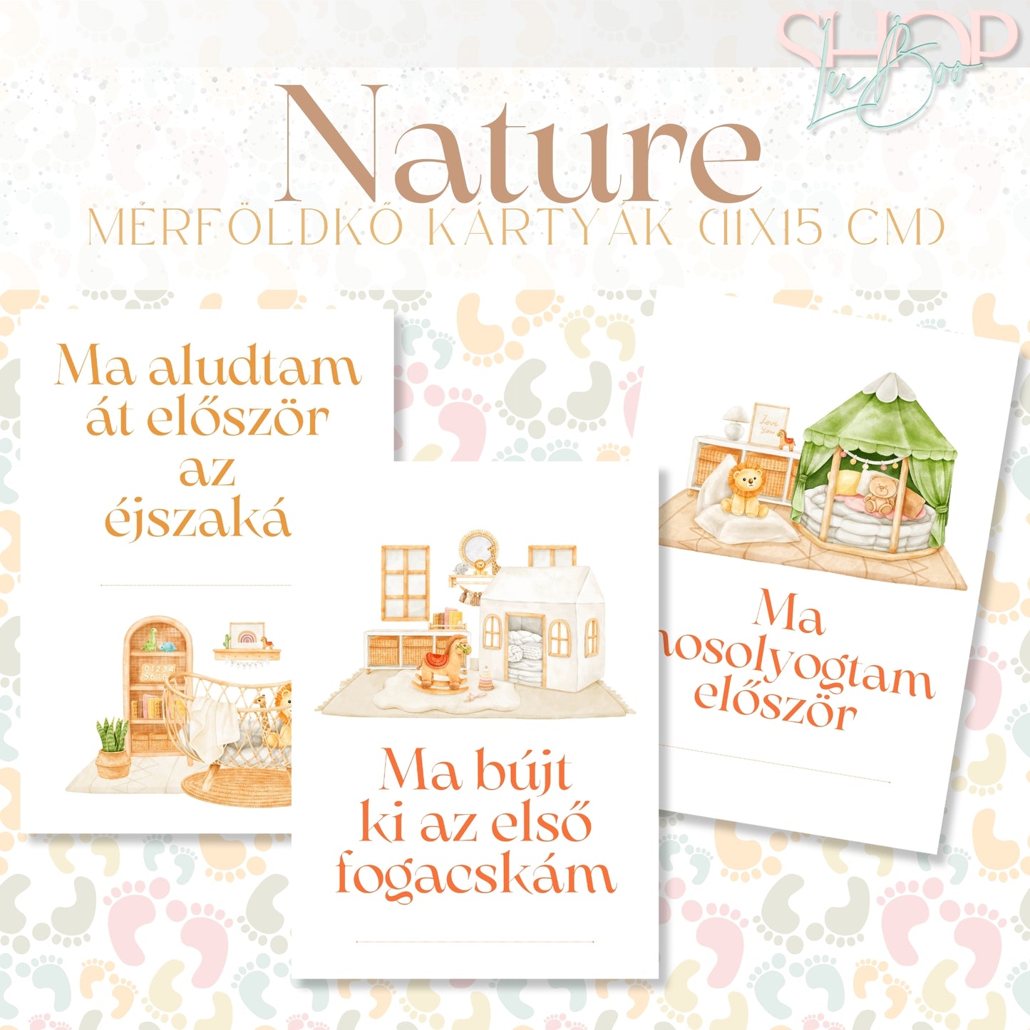 Mérföldkő kártyák - Nature (11x15 cm) - ShopLuBoo