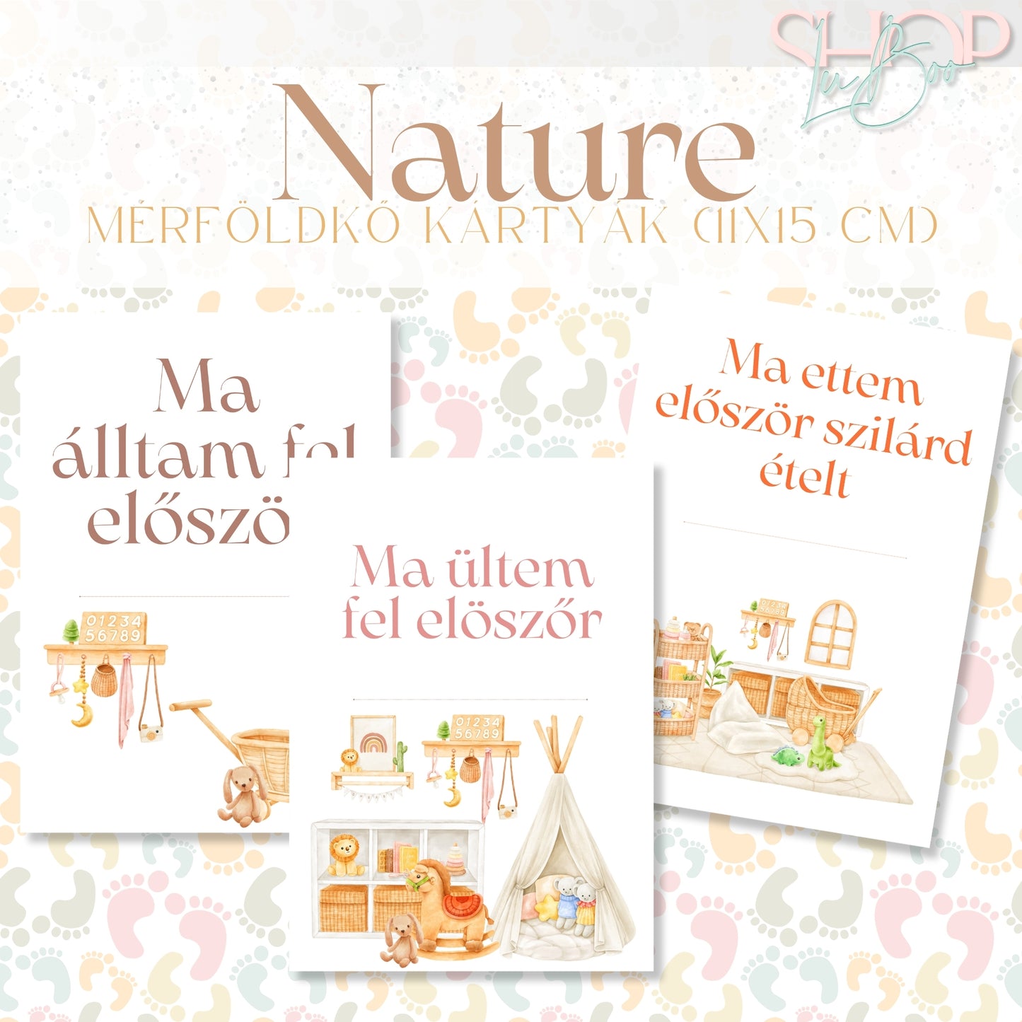 Mérföldkő kártyák - Nature (11x15 cm) - ShopLuBoo