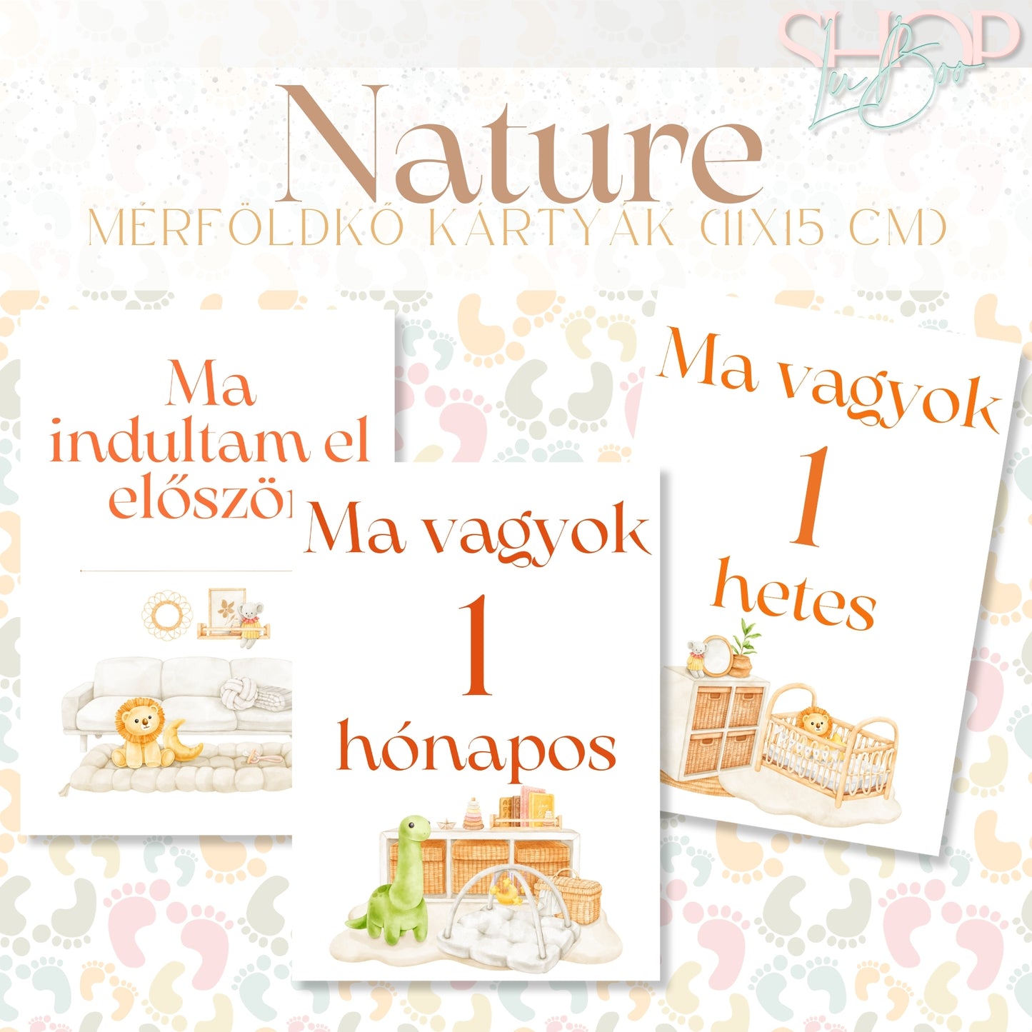 Mérföldkő kártyák - Nature (11x15 cm) - ShopLuBoo