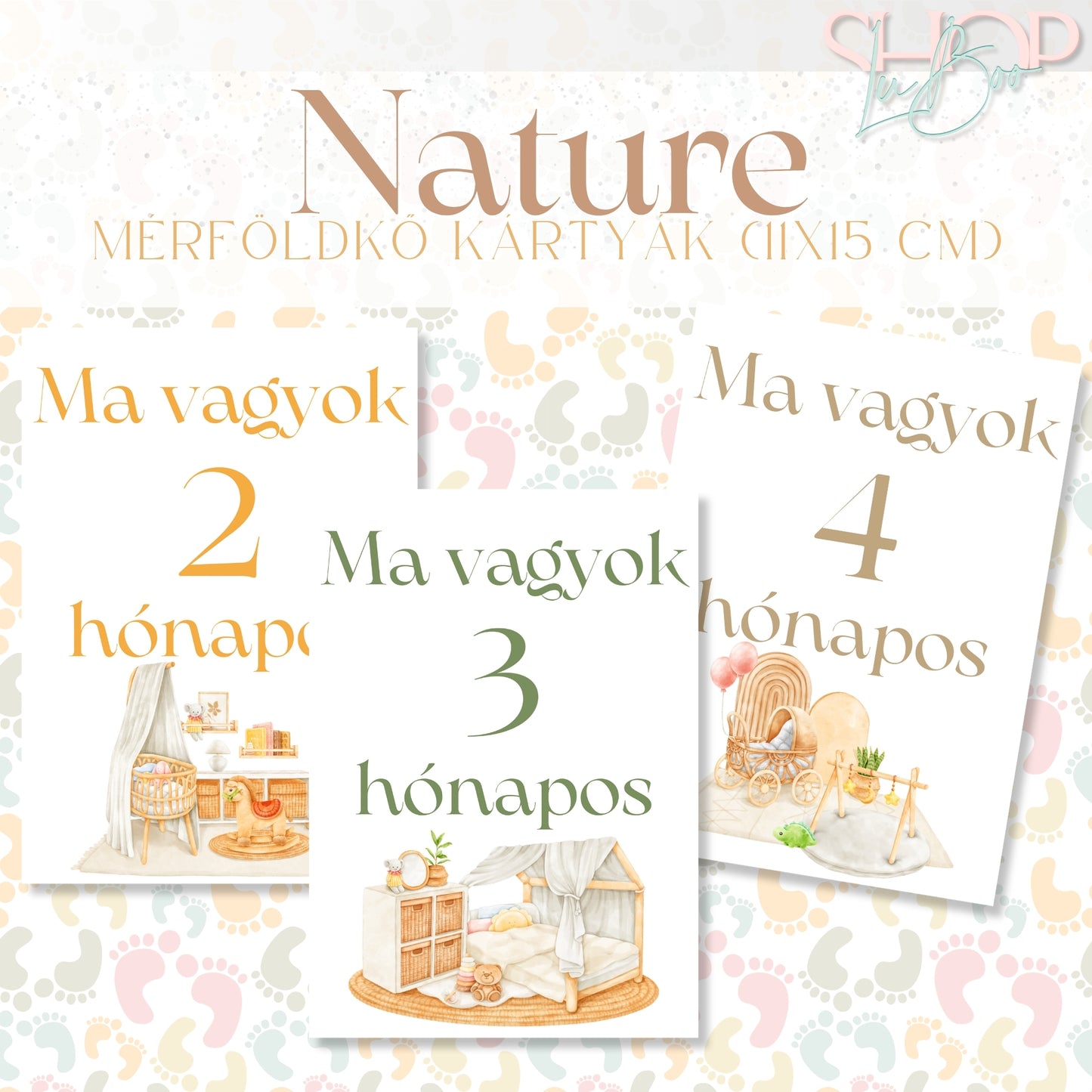Mérföldkő kártyák - Nature (11x15 cm) - ShopLuBoo