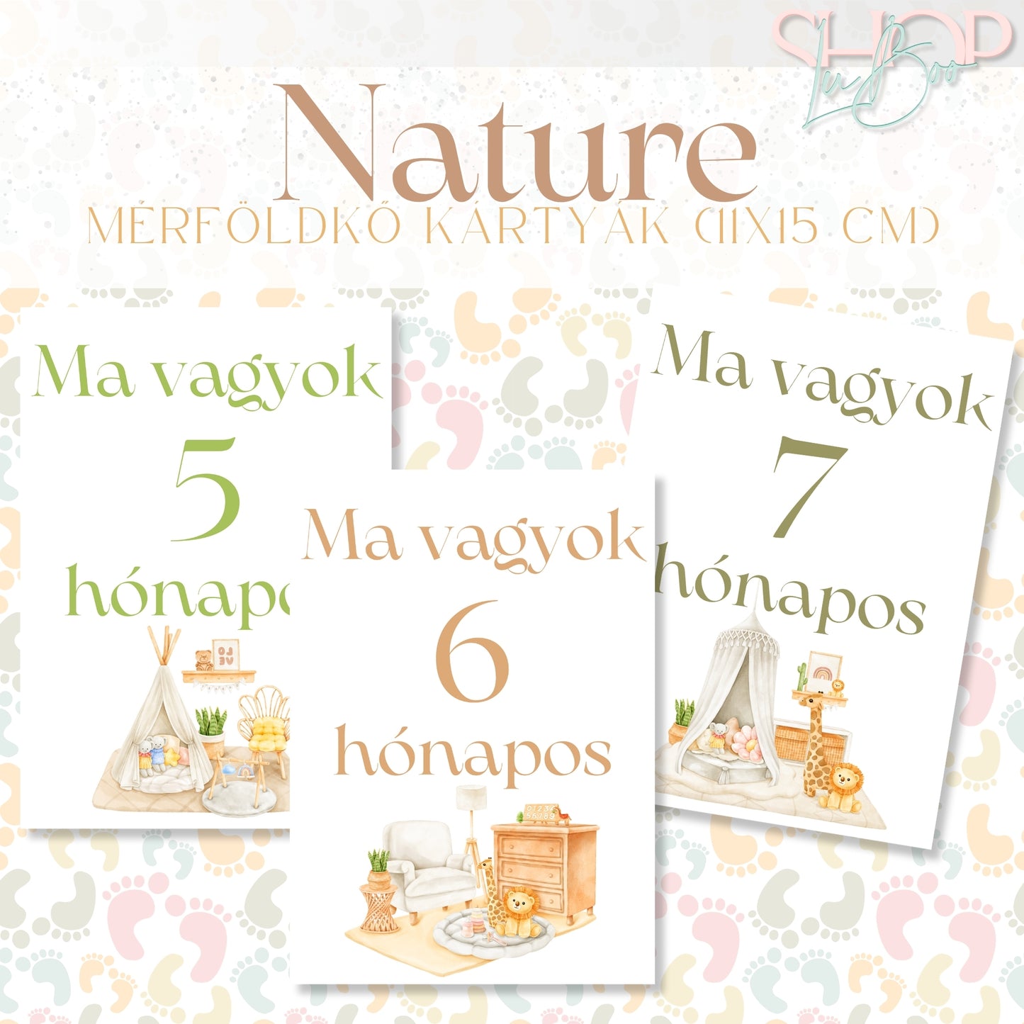 Mérföldkő kártyák - Nature (11x15 cm) - ShopLuBoo