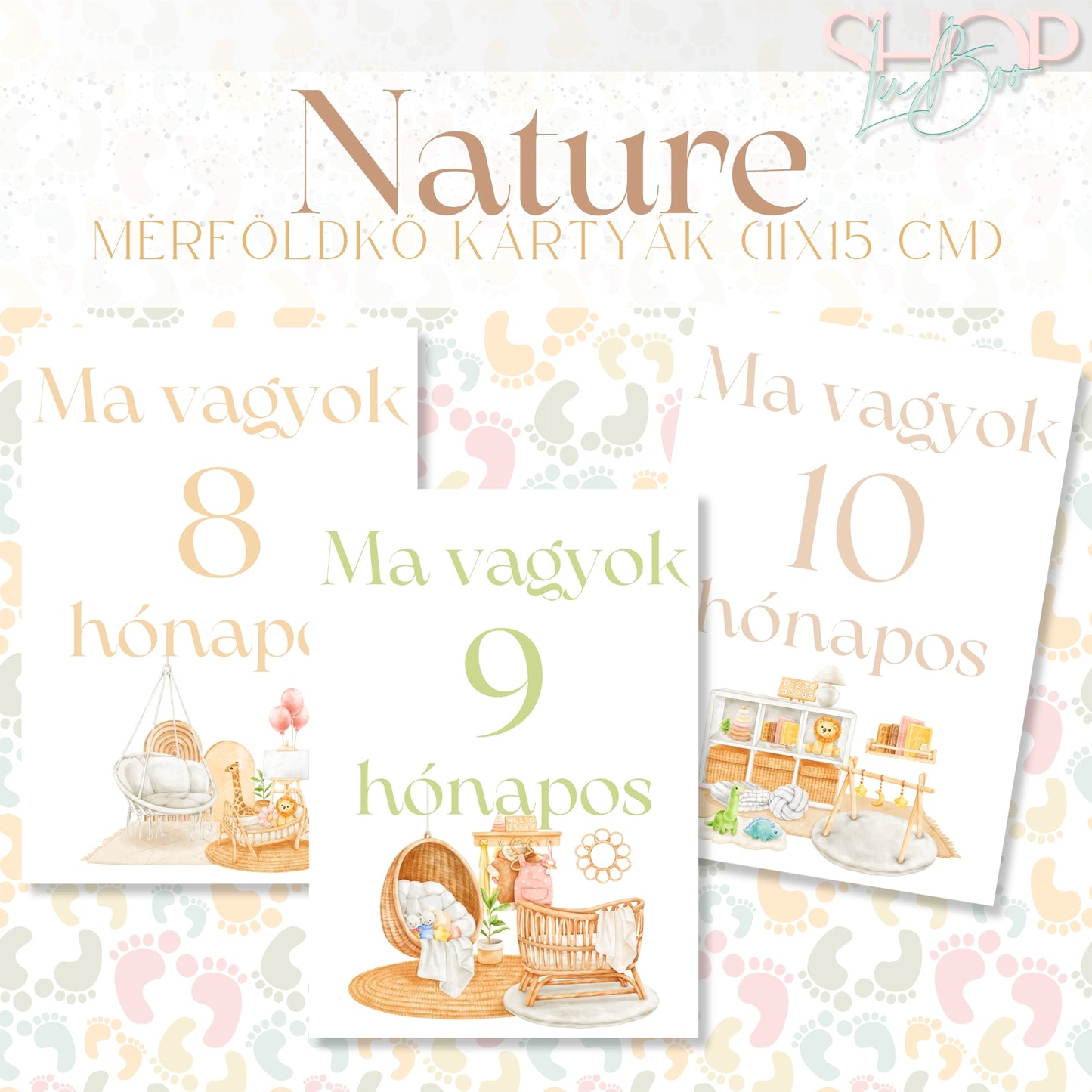 Mérföldkő kártyák - Nature (11x15 cm) - ShopLuBoo