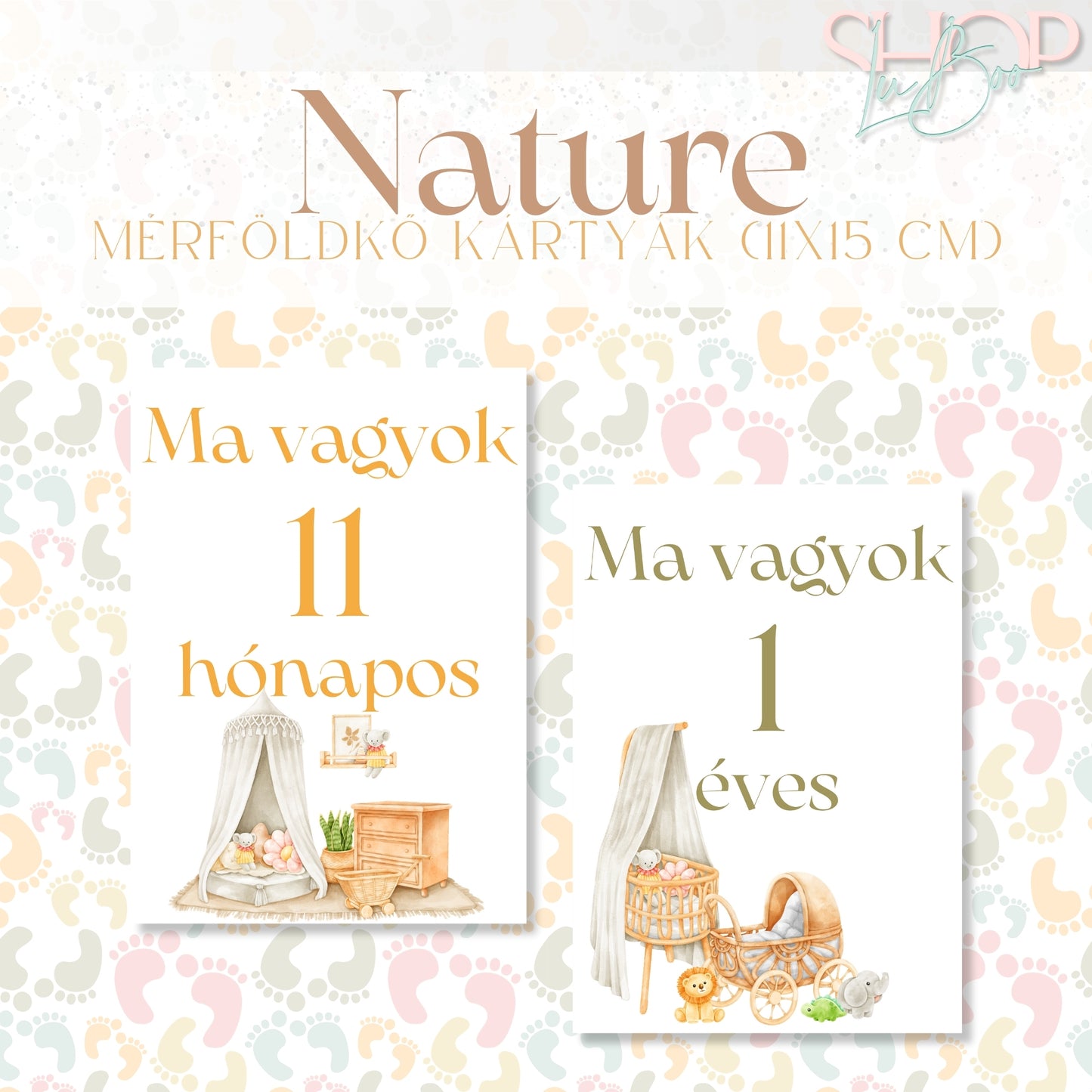 Mérföldkő kártyák - Nature (11x15 cm) - ShopLuBoo