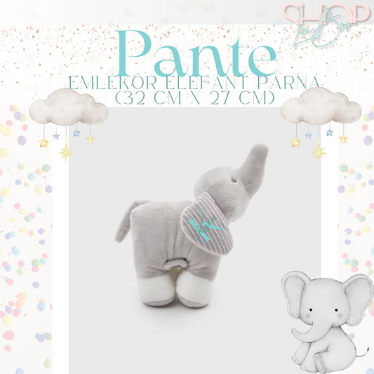 Pante - Emlékőr elefánt párna (32 cm x 27 cm)