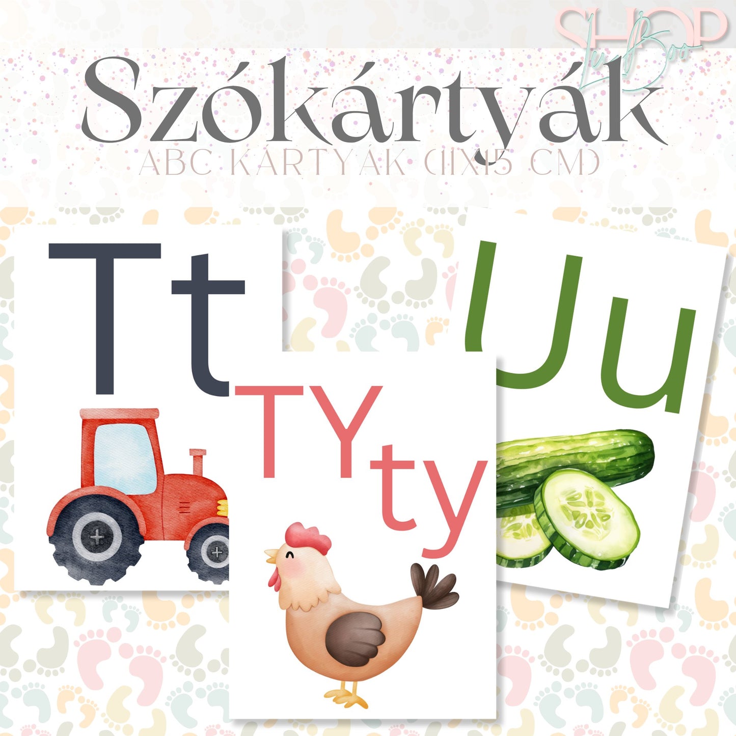 Szókártyák - Abc kártyák (11x15 cm)