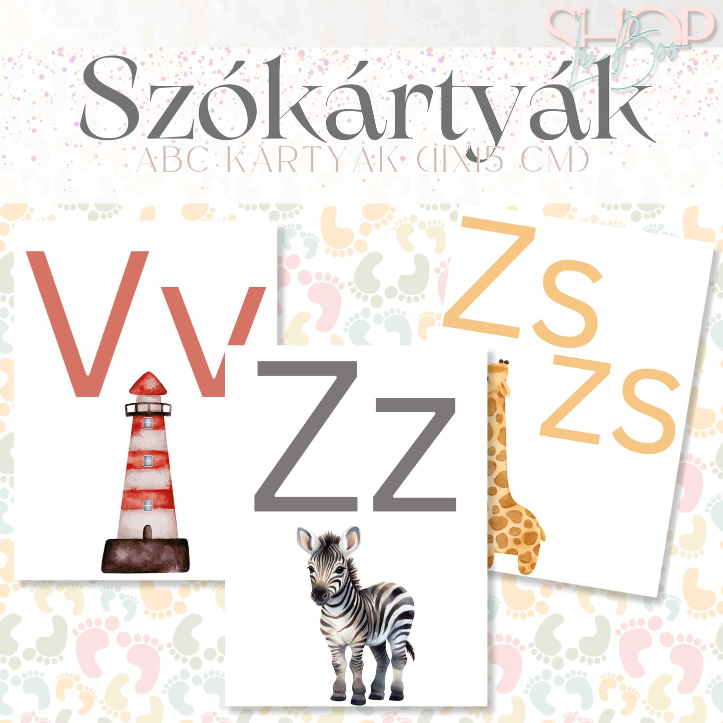 Szókártyák - Abc kártyák (11x15 cm)