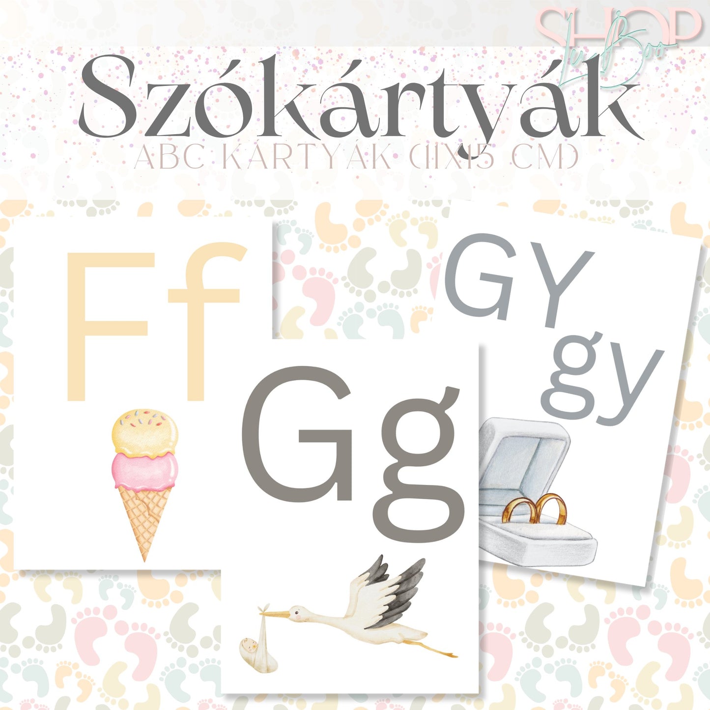 Szókártyák - Abc kártyák (11x15 cm)