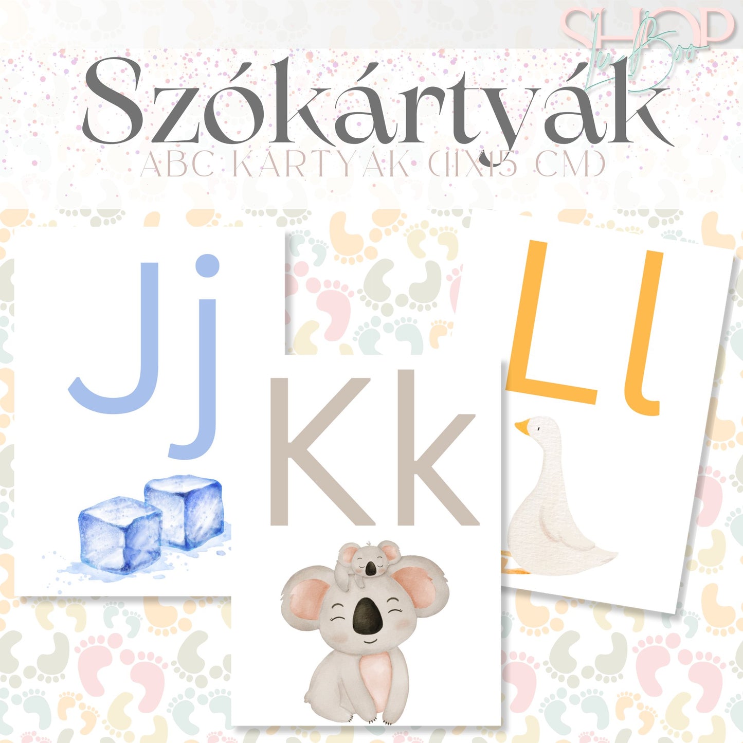 Szókártyák - Abc kártyák (11x15 cm)