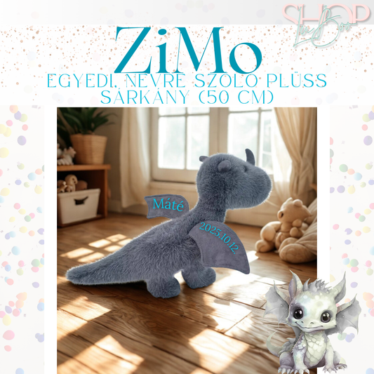 ZiMo - Egyedi, névre szóló plüss sárkány (50 cm)