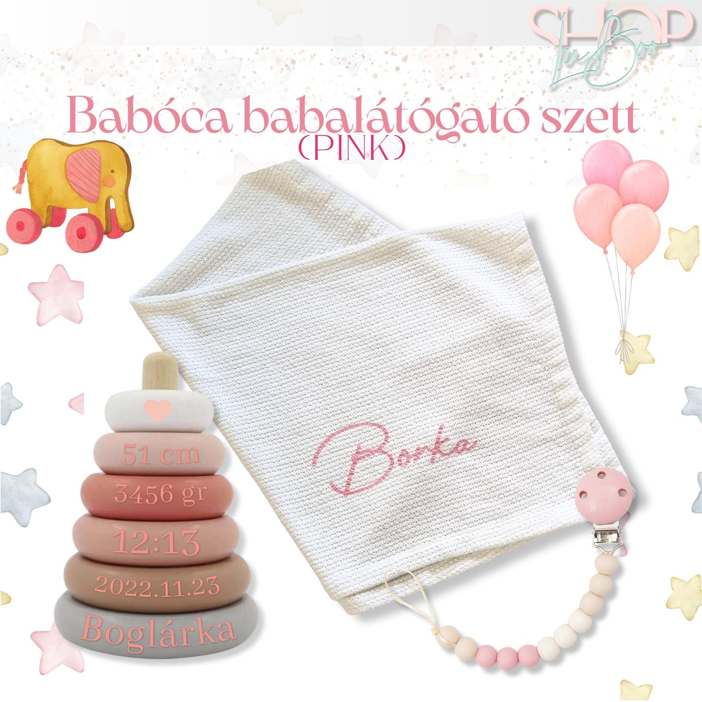 Babóca babalátógató csomag (Pink) - ShopLuBoo