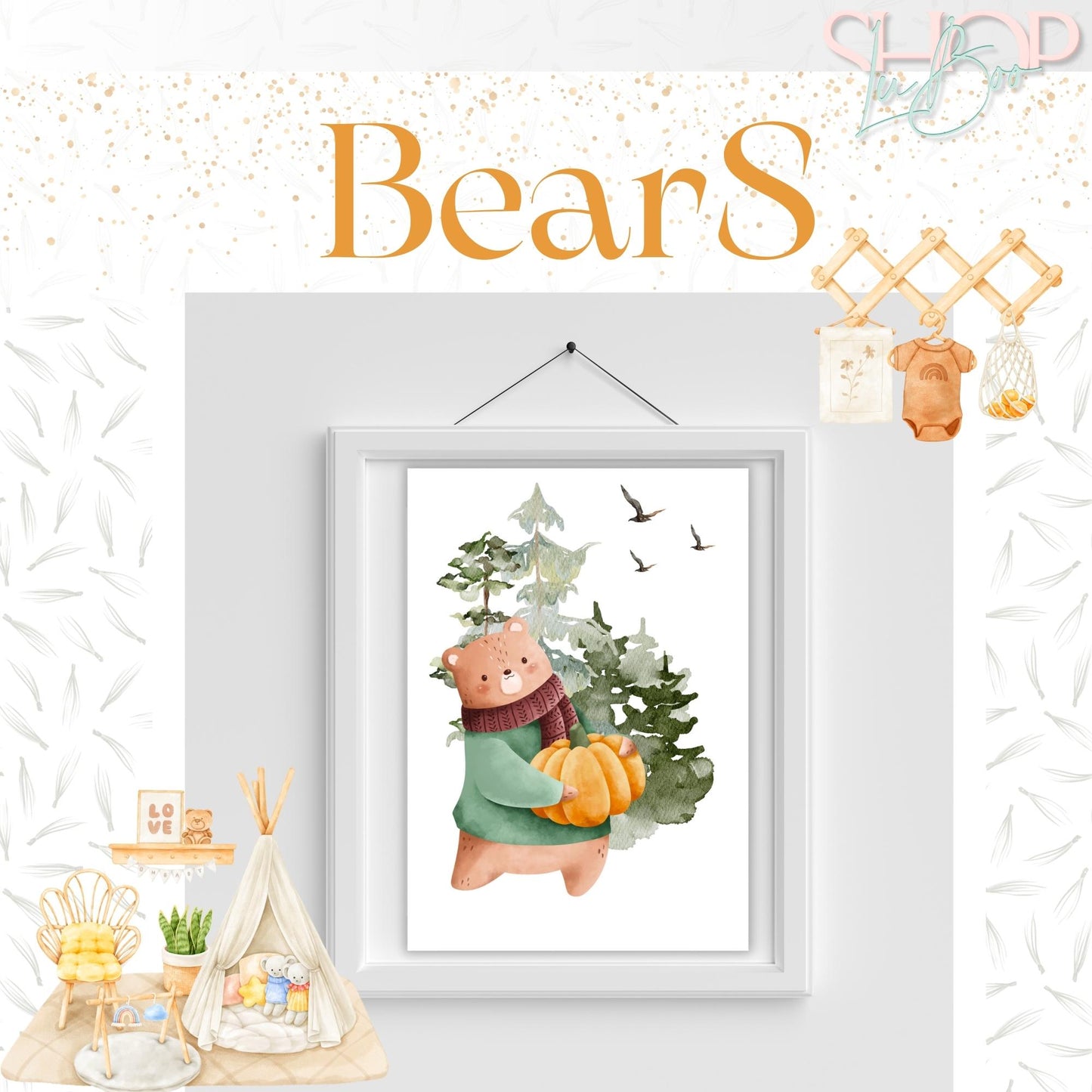 BearS - egyedi kép ( 3 db-os) - ShopLuBoo