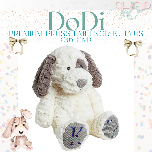 Dodi - Prémium plüss emlékőr kutyus (36 cm)