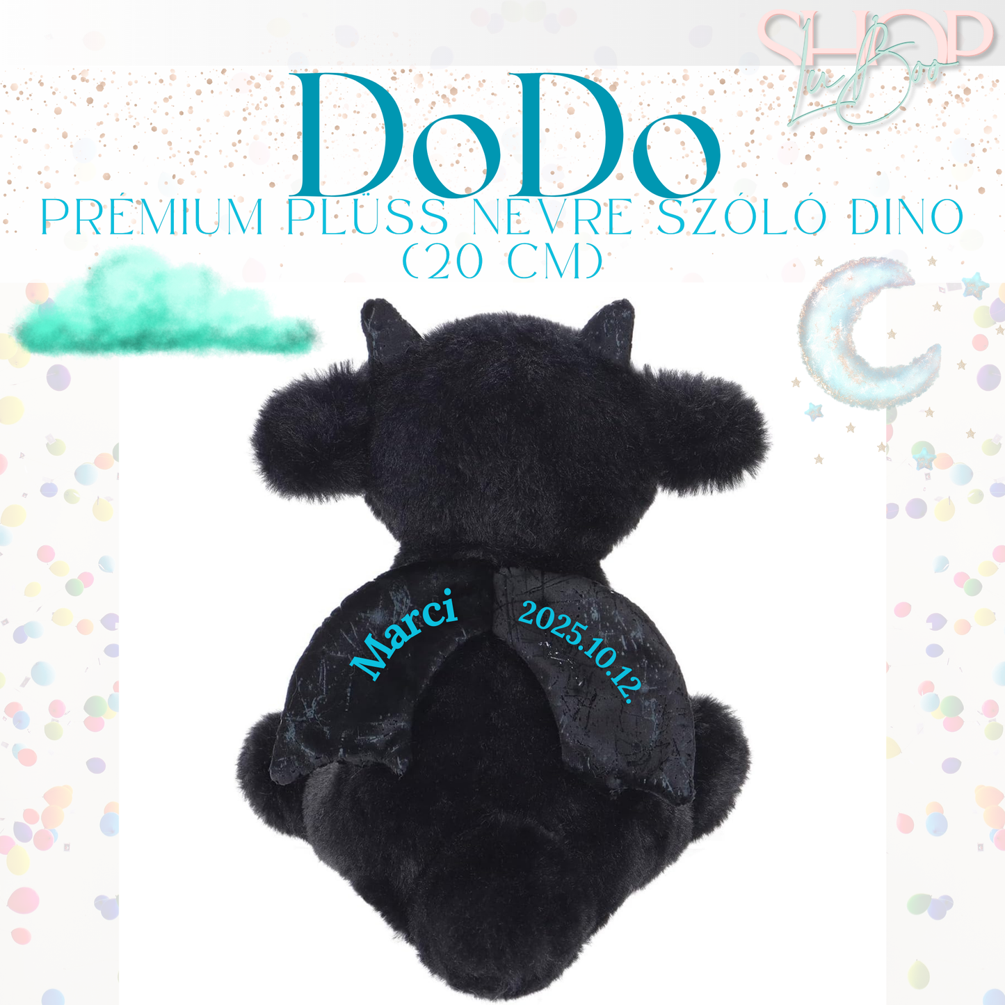 DoDo - Emlékőr plüss sárkány (20 cm)