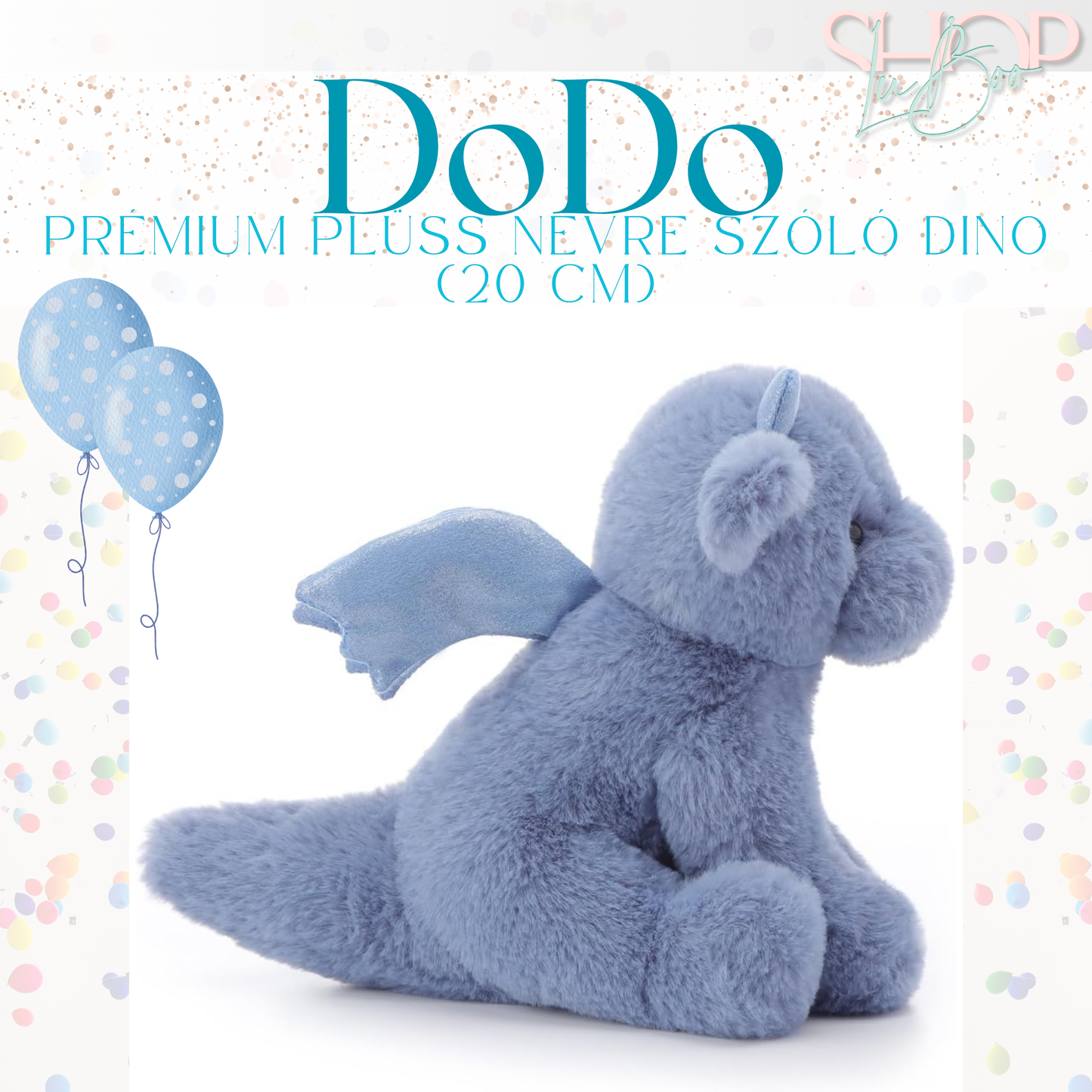 DoDo - Emlékőr plüss sárkány (20 cm)