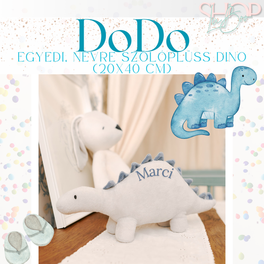 DoDo - Emlékőr plüss dino (20x40 cm)