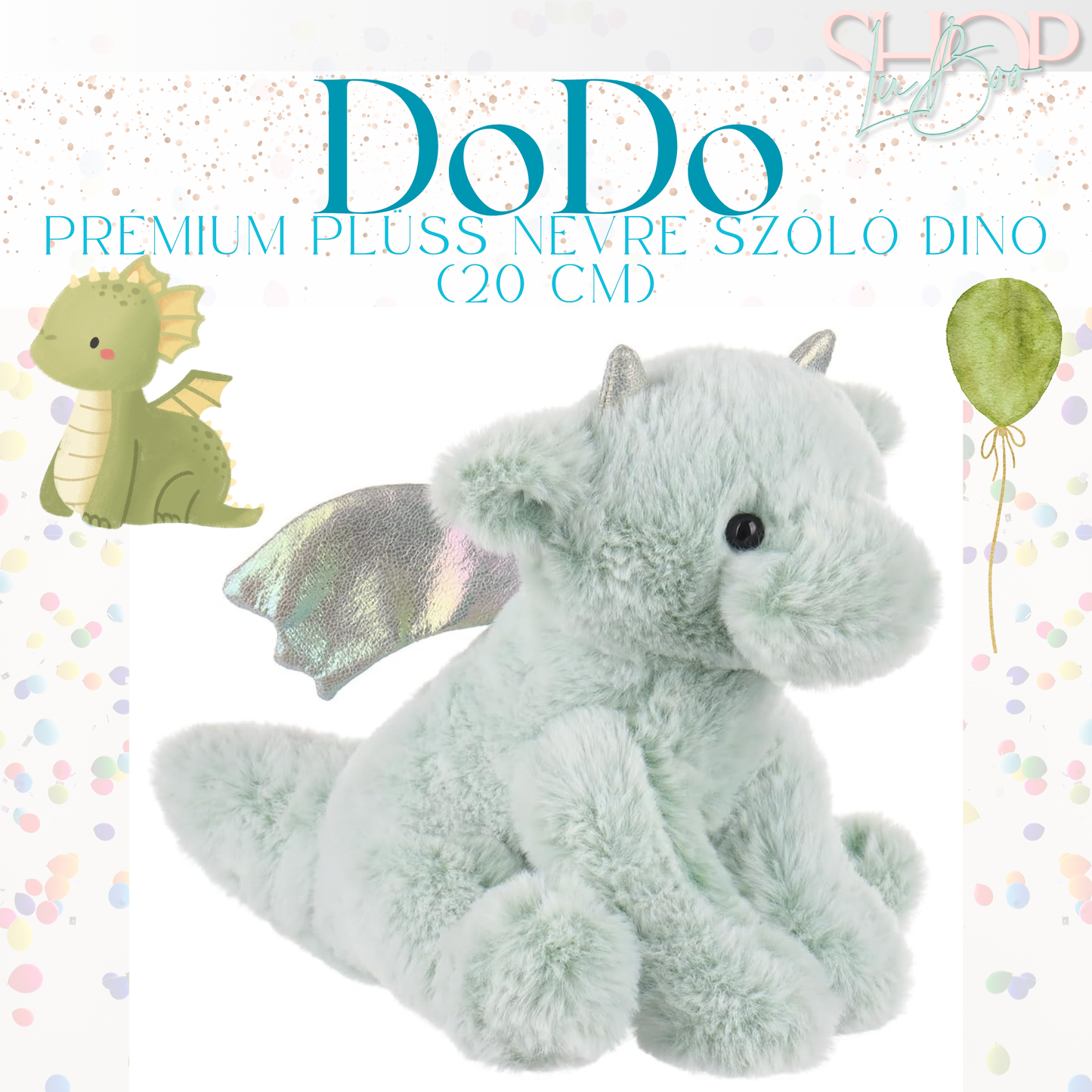 DoDo - Emlékőr plüss sárkány (20 cm)