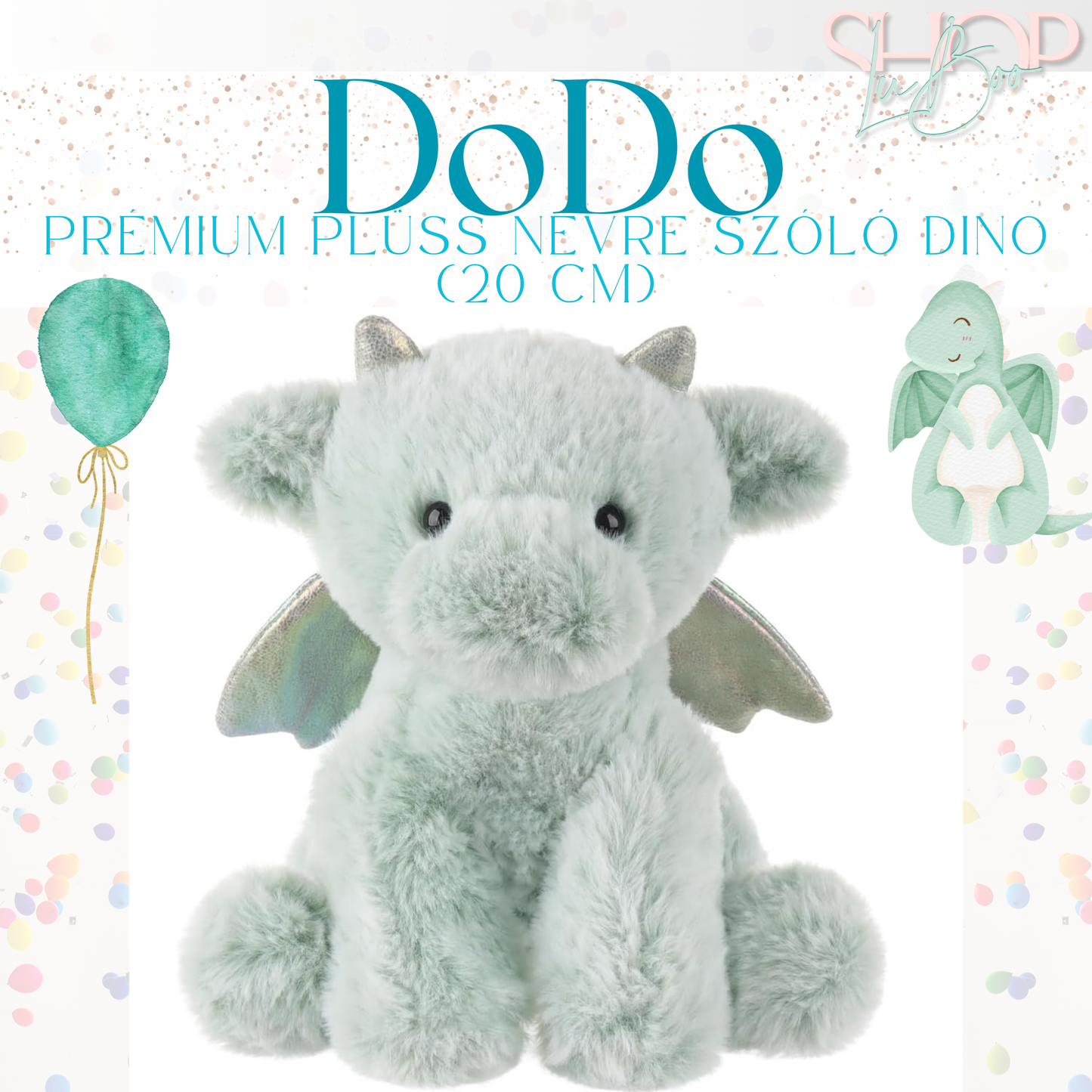 DoDo - Emlékőr plüss sárkány (20 cm)