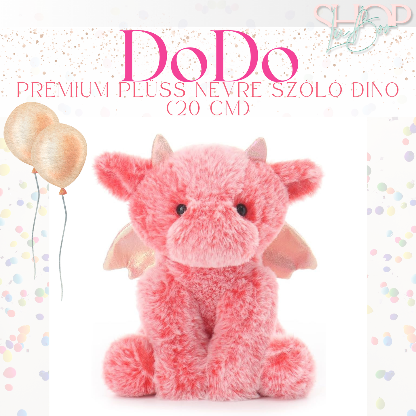 DoDo - Emlékőr plüss sárkány (20 cm)