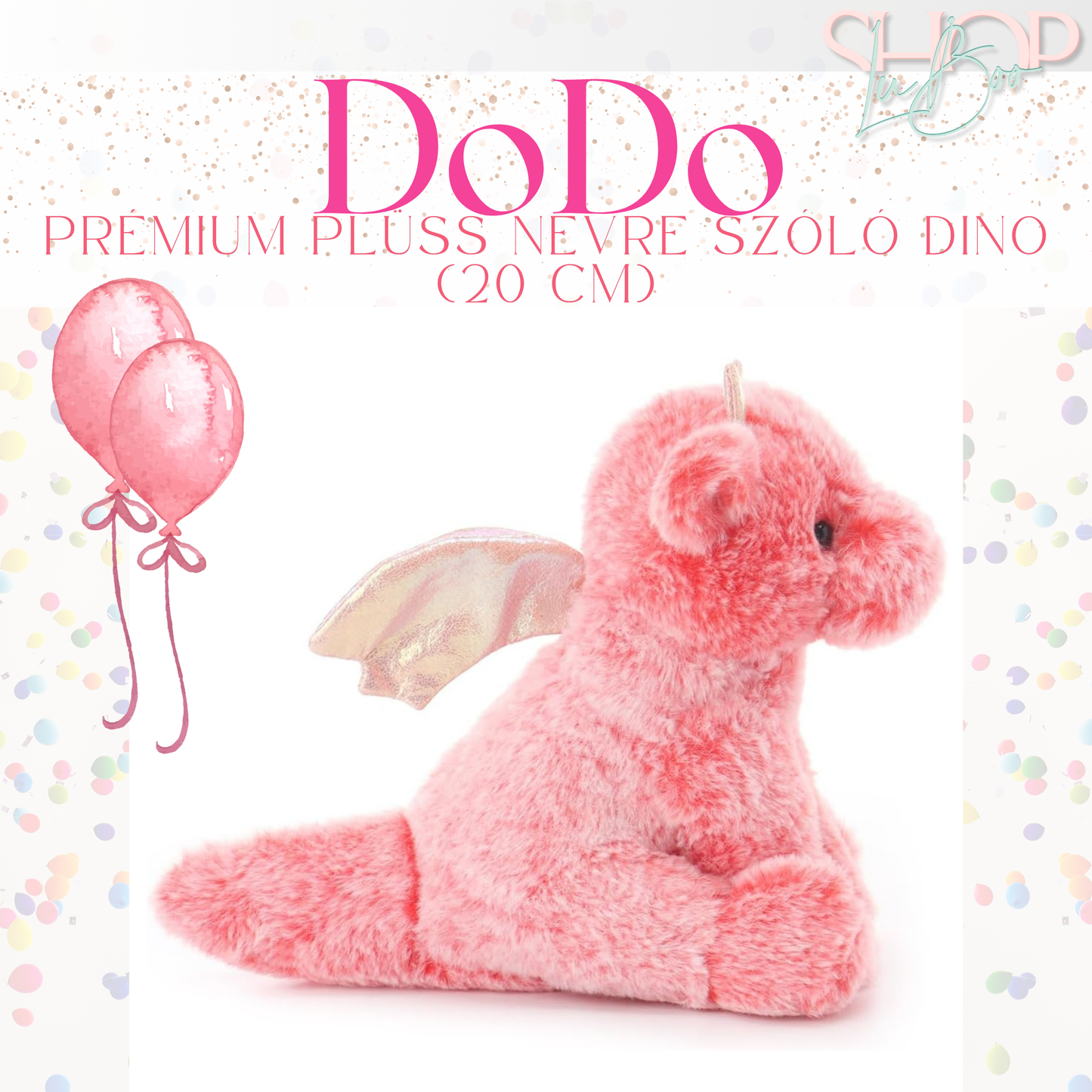DoDo - Emlékőr plüss sárkány (20 cm)