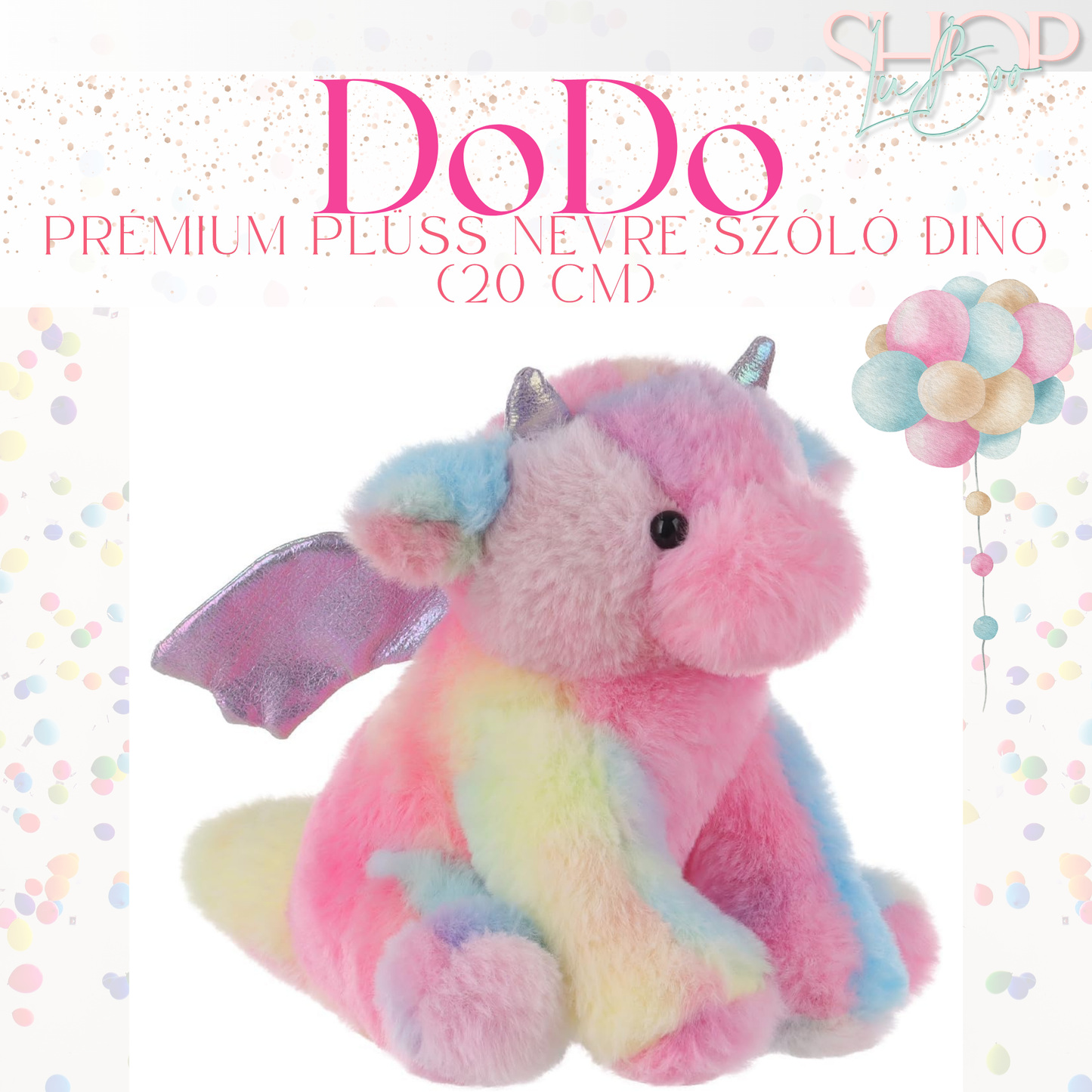 DoDo - Emlékőr plüss sárkány (20 cm)