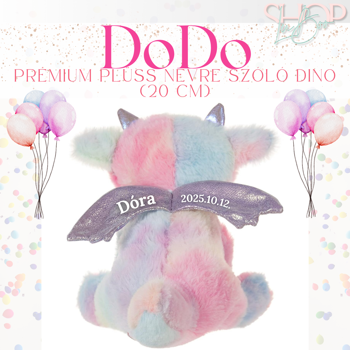 DoDo - Emlékőr plüss sárkány (20 cm)