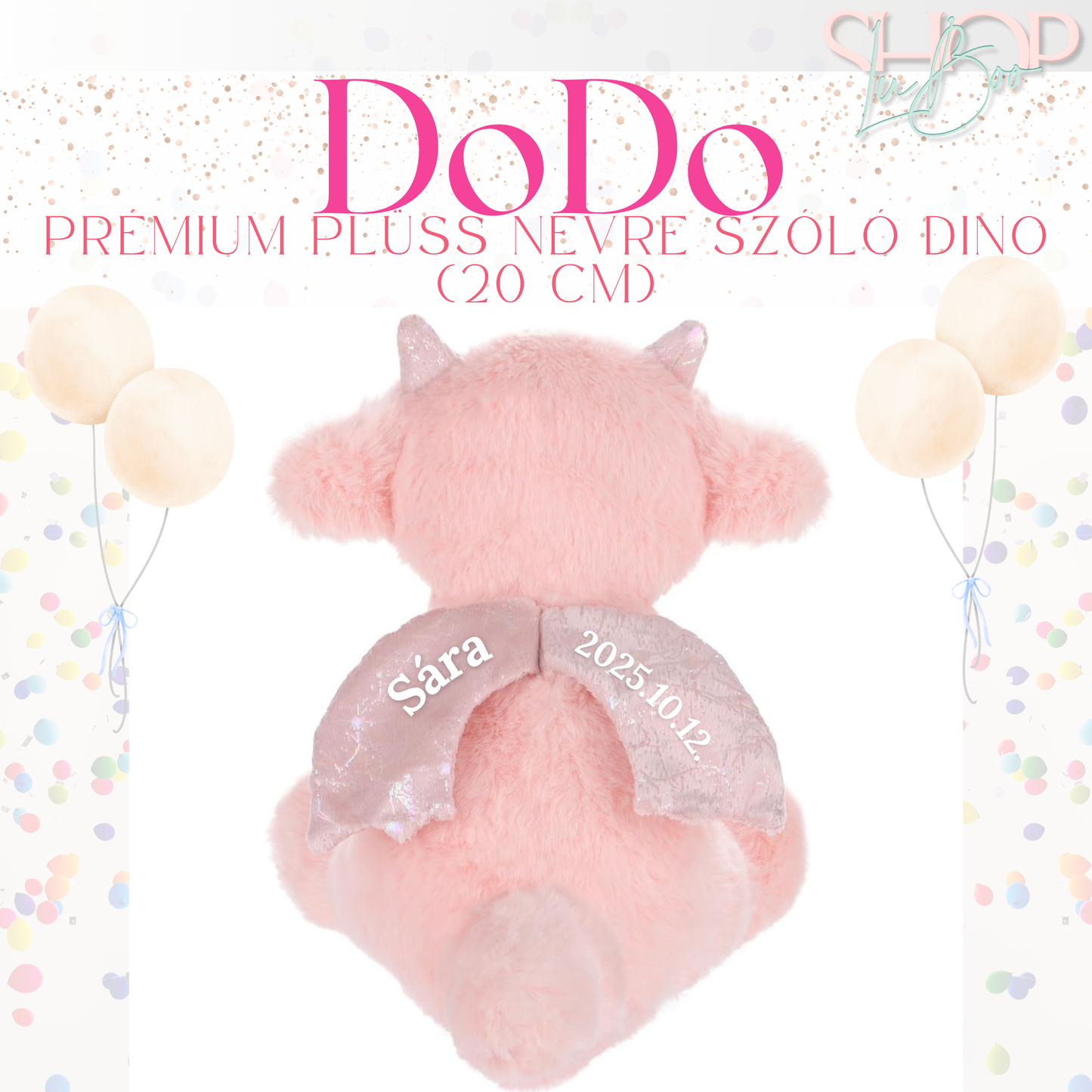DoDo - Emlékőr plüss sárkány (20 cm)