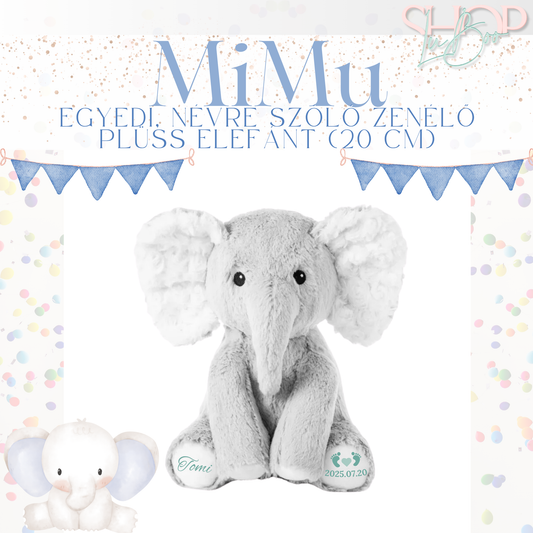 MiMu - Emlékőr plüss elefánt (20 cm)