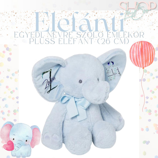 Elefánti - Emlékőr plüss elefánt (26 cm)